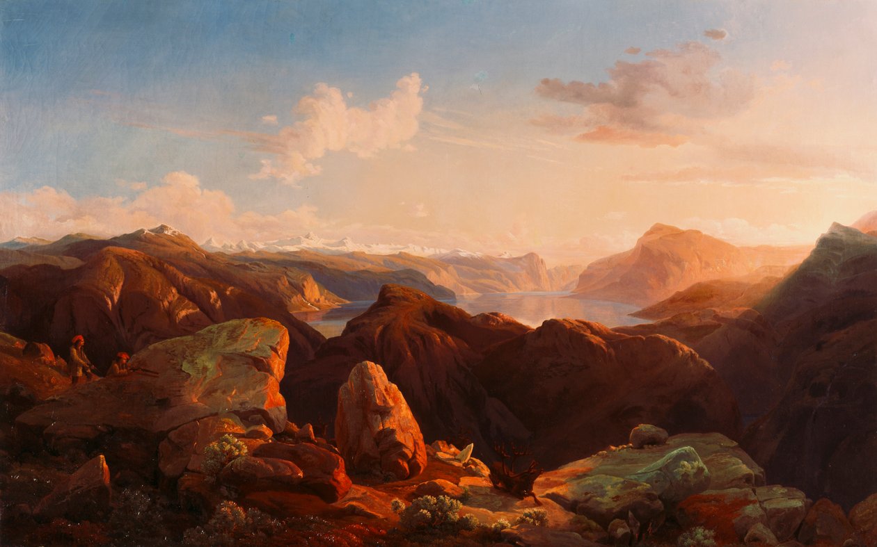 hegyi táj alkotó: Fritz (Friedrich) Bamberger