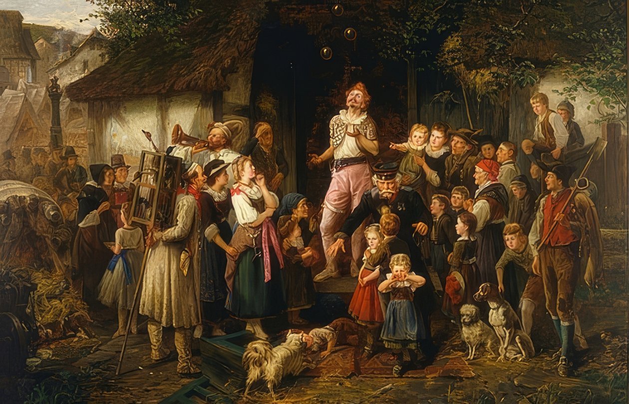 A zsonglőr: falusi ünnep. 1873 alkotó: Fritz Beinke