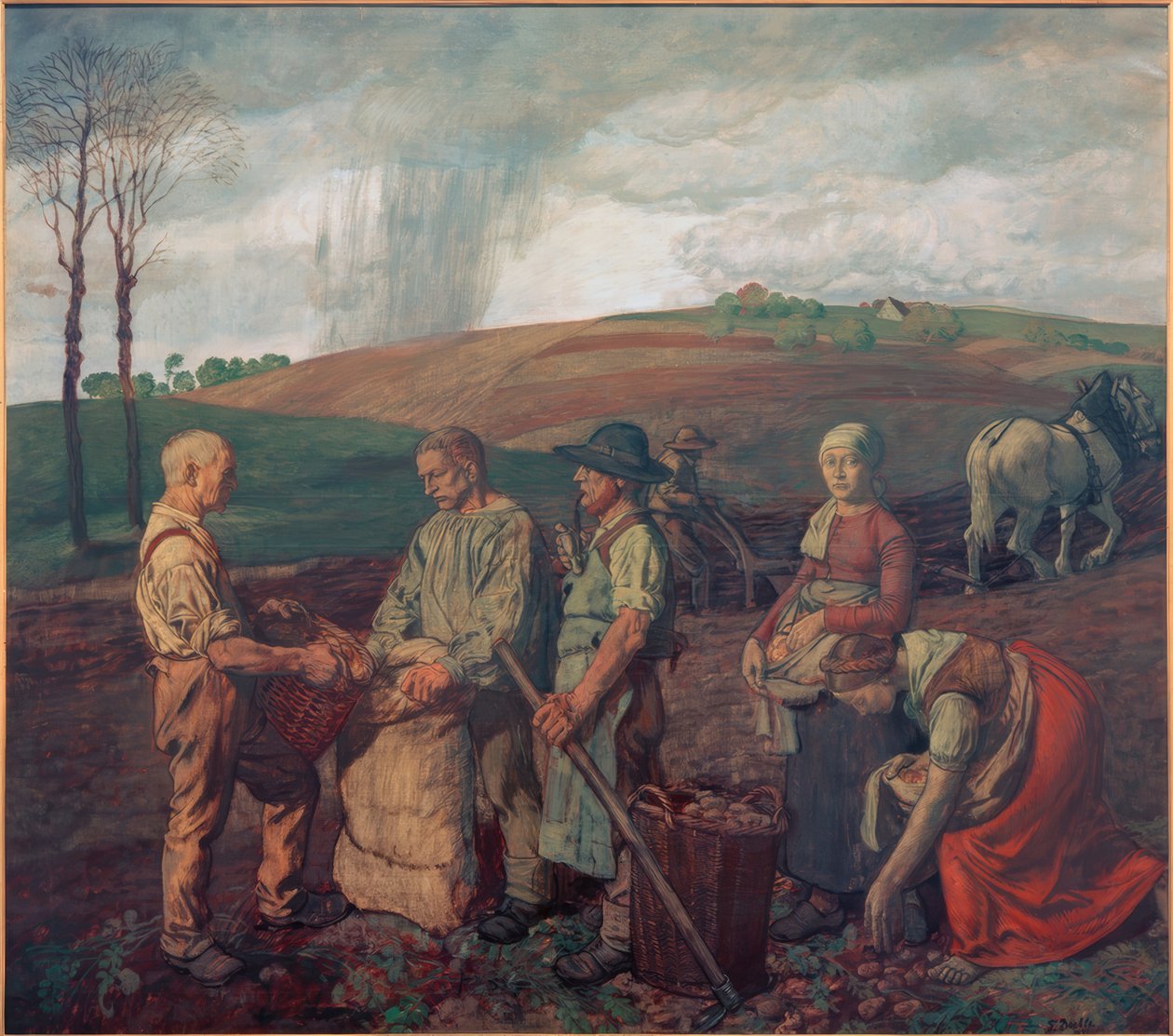 Burgonya betakarítás alkotó: Fritz Böhle