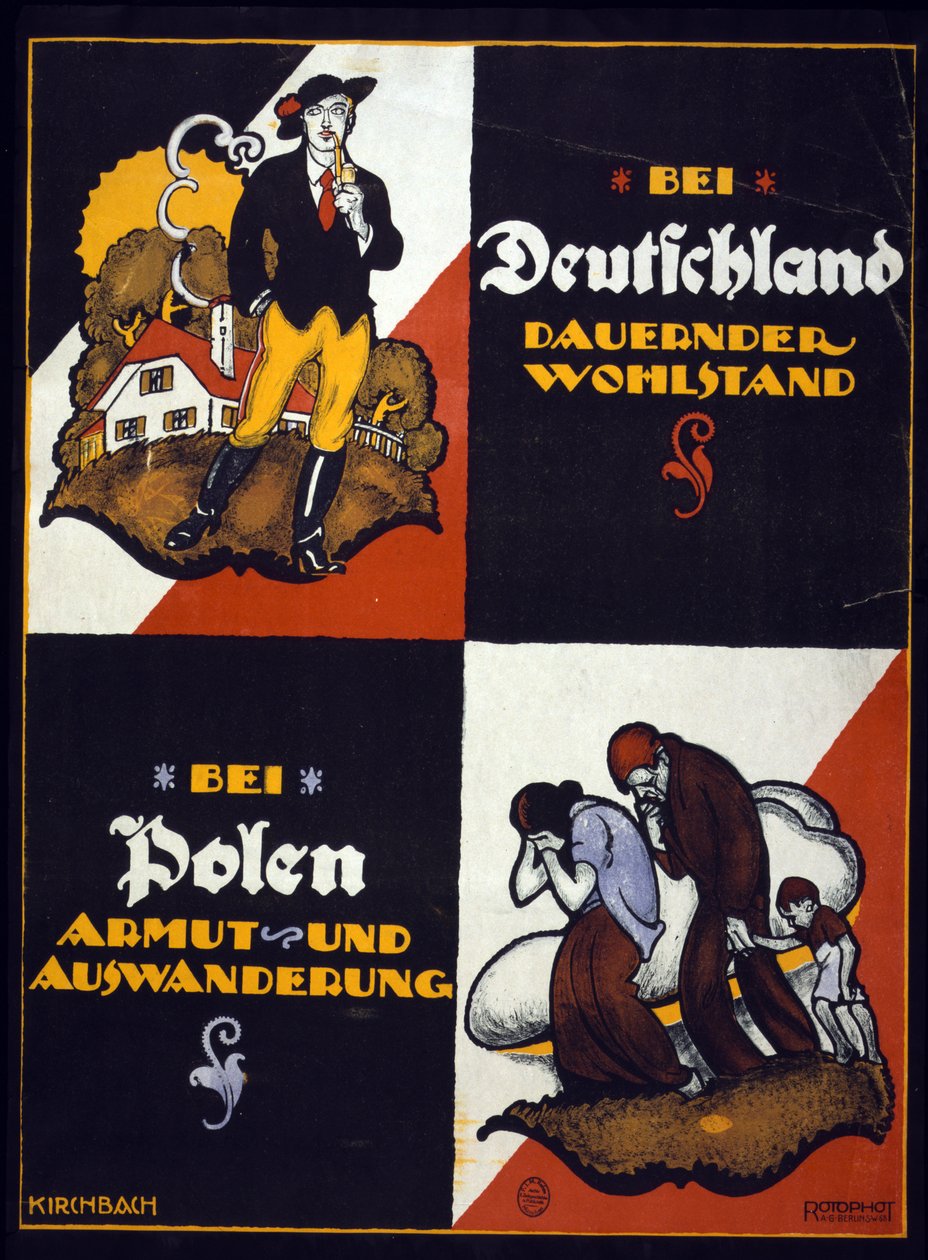 Német lengyelellenes plakát alkotó: Fritz Gottfried Kirchbach