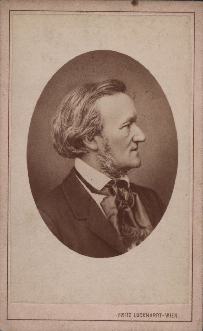 Richard Wagner zeneszerző portréja 1813-1883, c. 1875. alkotó: Fritz Luckhardt