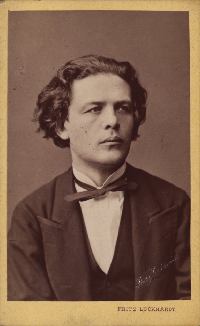 Anton Rubinstein zeneszerző portréja 1829-1894, c. 1870. alkotó: Fritz Luckhardt