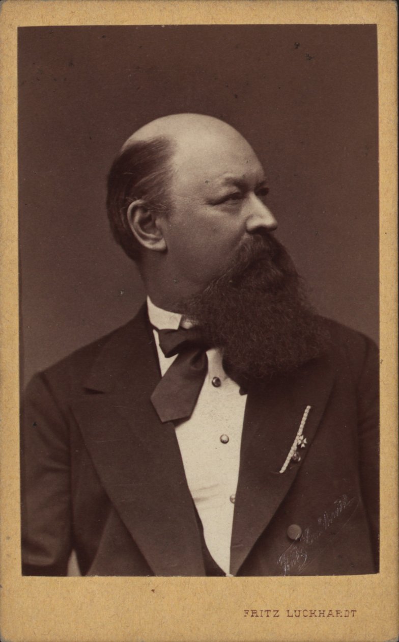Franz von Suppè zeneszerző portréja 1819-1895 , c. 1880. alkotó: Fritz Luckhardt