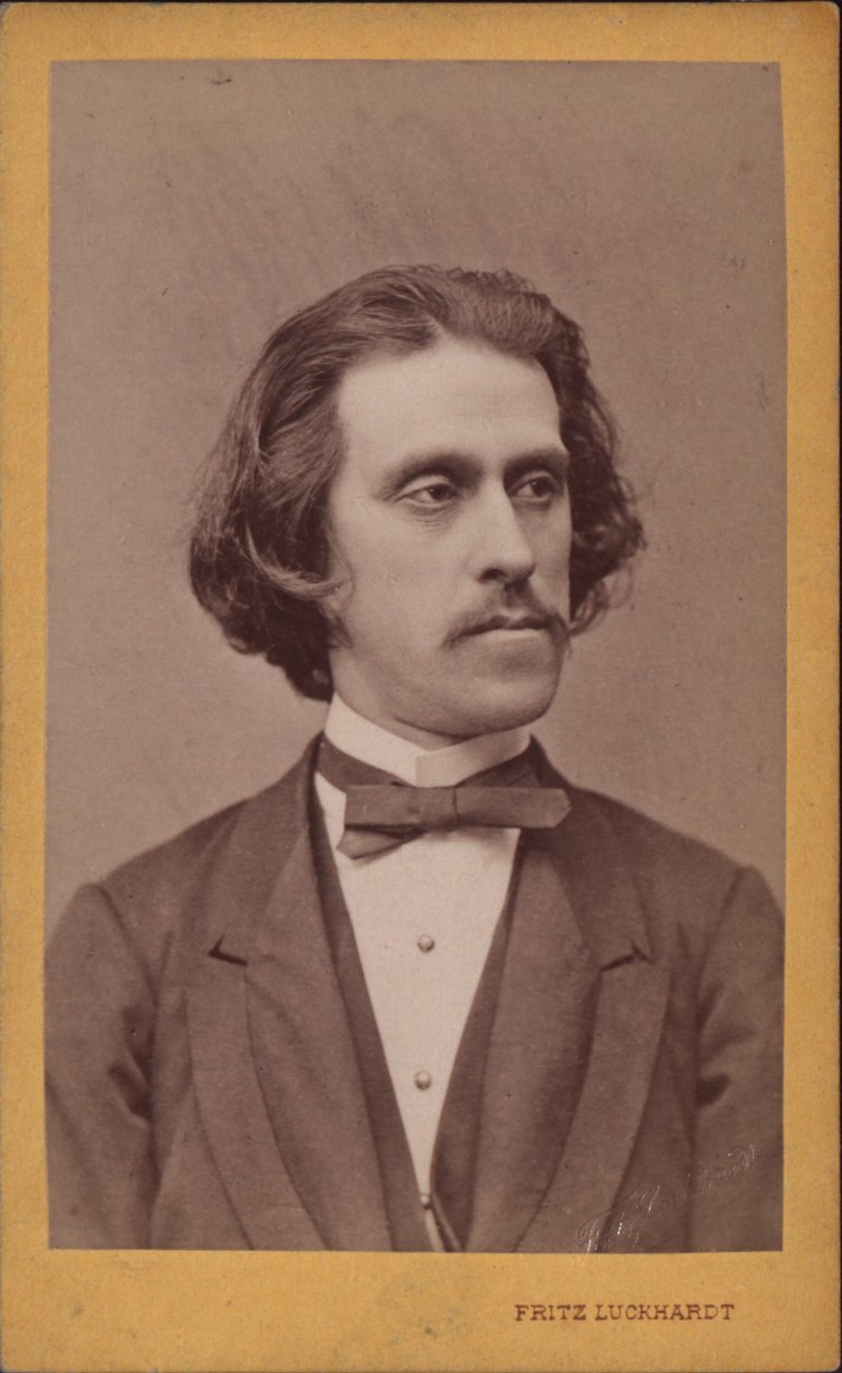 Josef Strauss zeneszerző portréja 1827-1870, c. 1868. alkotó: Fritz Luckhardt