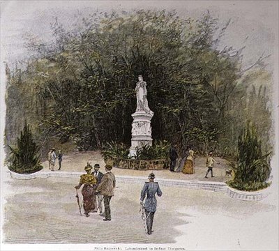 A Luisen-emlékmű a berlini Thiergartenben alkotó: Fritz Rakowski