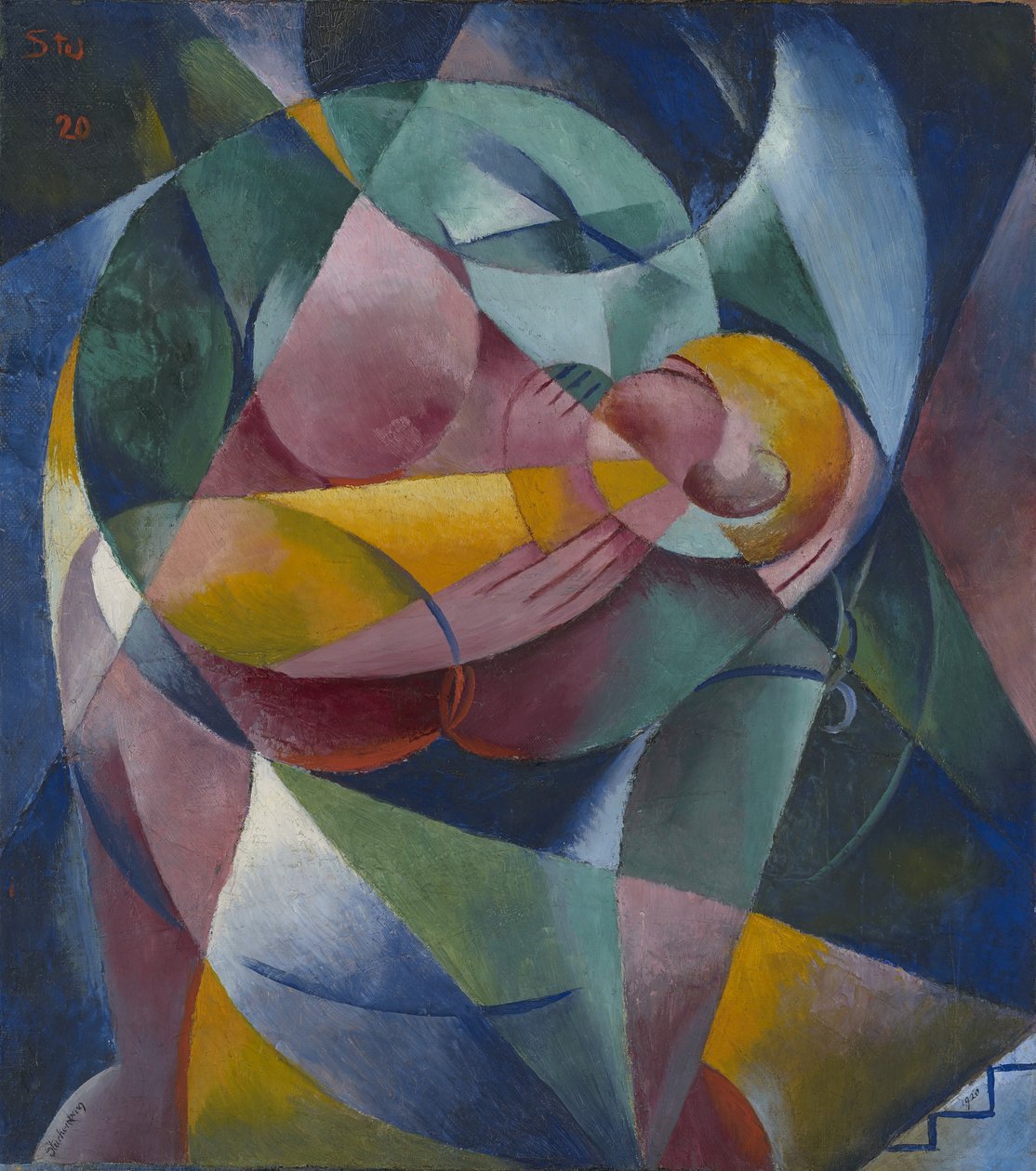 Anya és gyermeke, 1920 alkotó: Fritz Stuckenberg