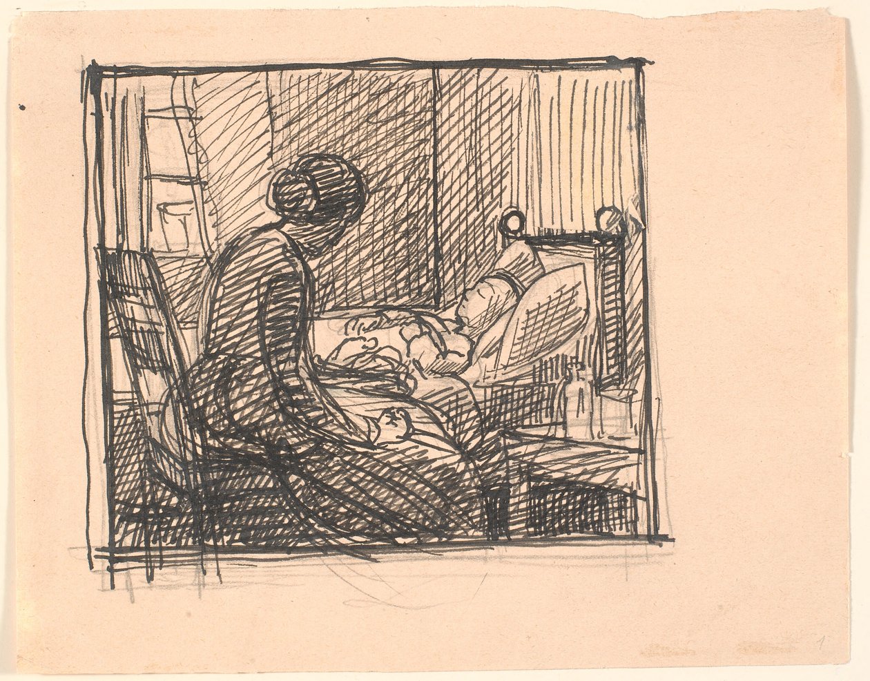 Ott ült egy anya a kisgyermekével... alkotó: Fritz Syberg