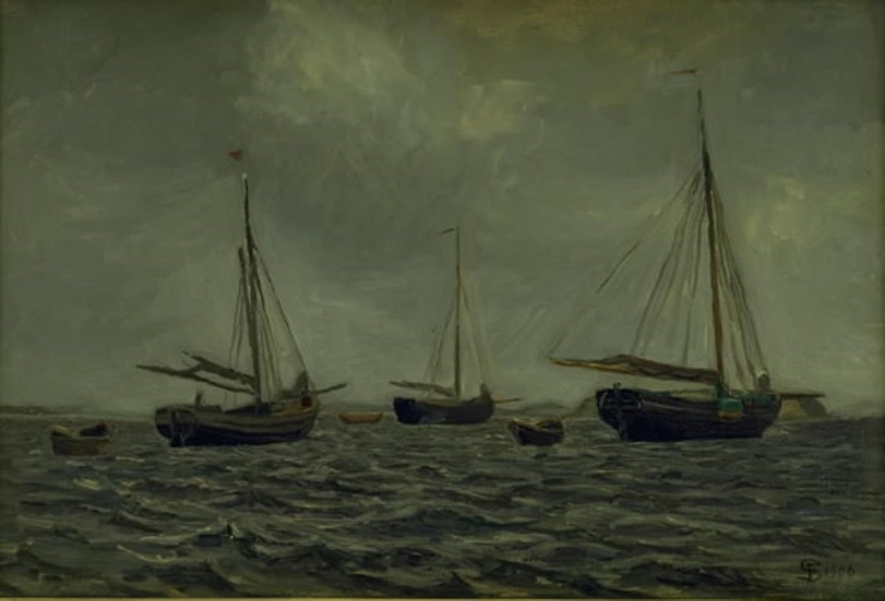 Hajók horgonynál alkotó: Fritz Syberg