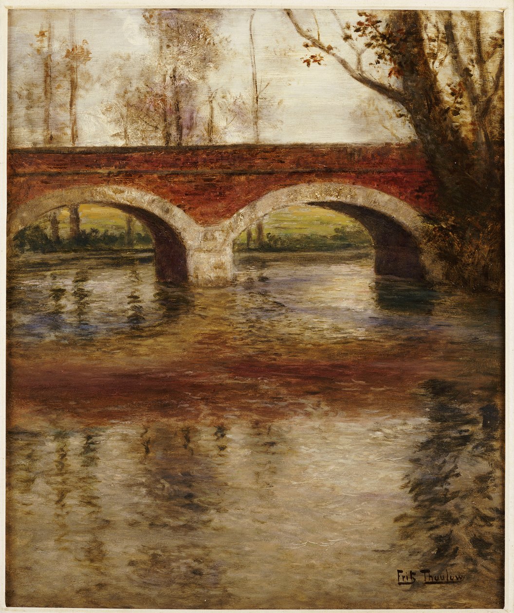 Folyói táj híddal alkotó: Frits Thaulow