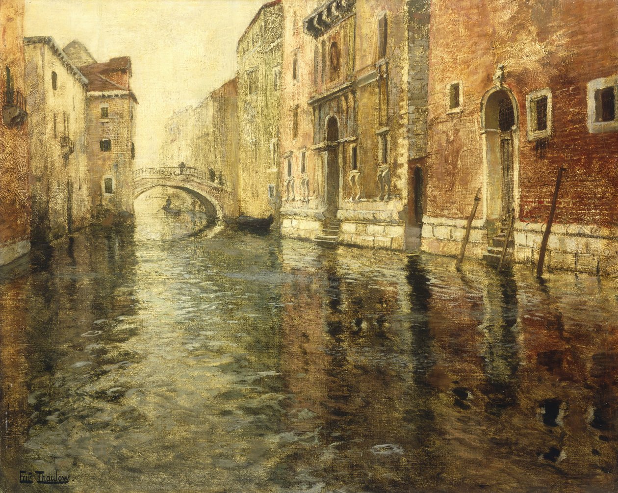 Egy velencei csatorna jelenet alkotó: Frits Thaulow