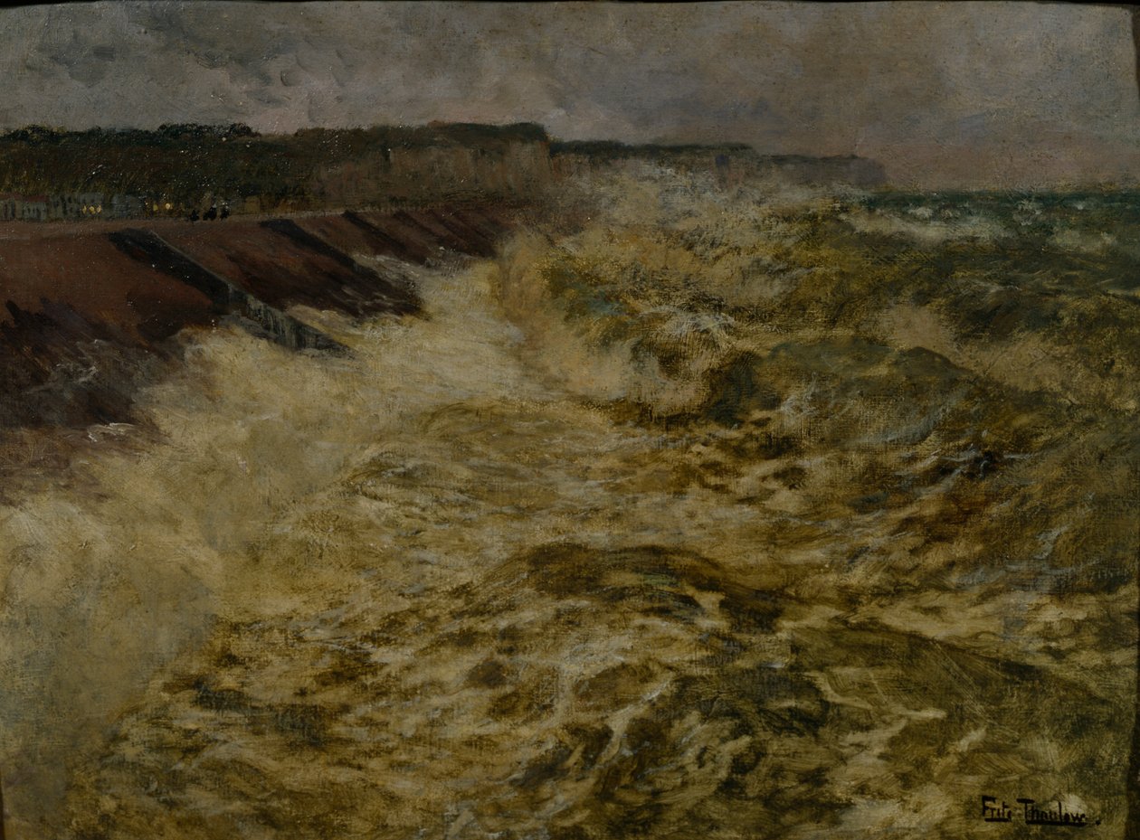Hullámtörők Dieppe-nél alkotó: Fritz Thaulow