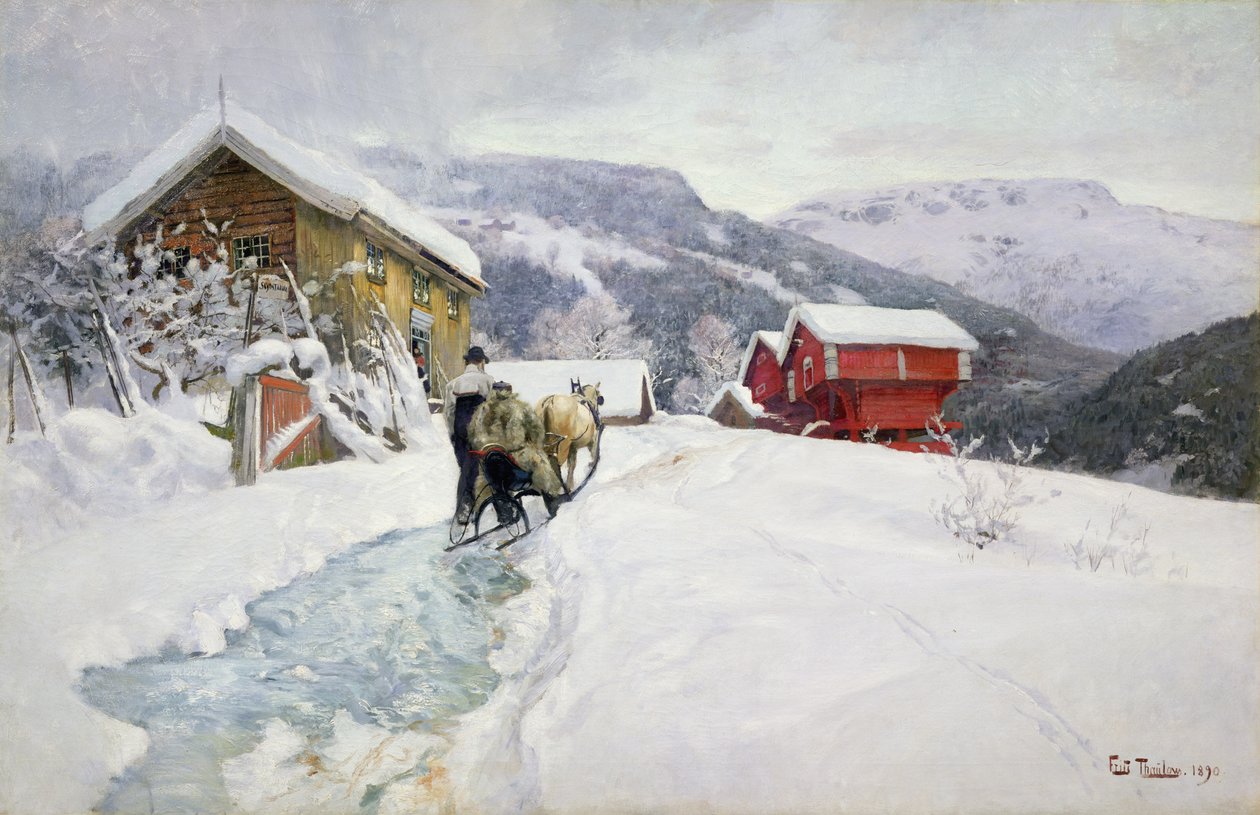Edző fogadó alkotó: Fritz Thaulow