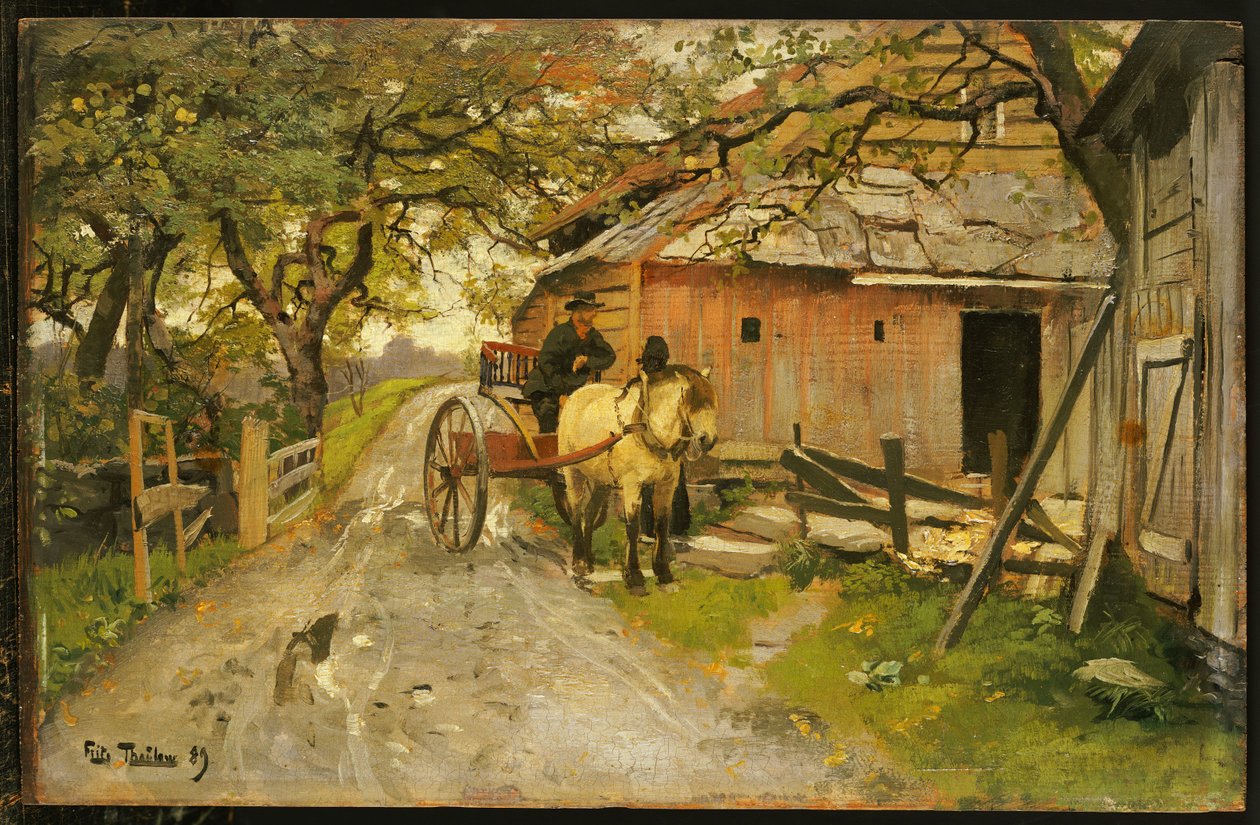 Barátságos pletykák, 1889 alkotó: Frits Thaulow