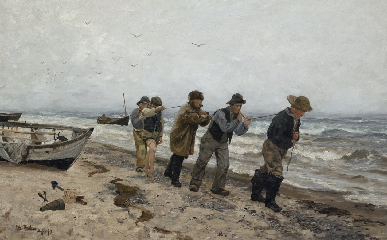 Hazatérő halászok, Skagen alkotó: Fritz Thaulow