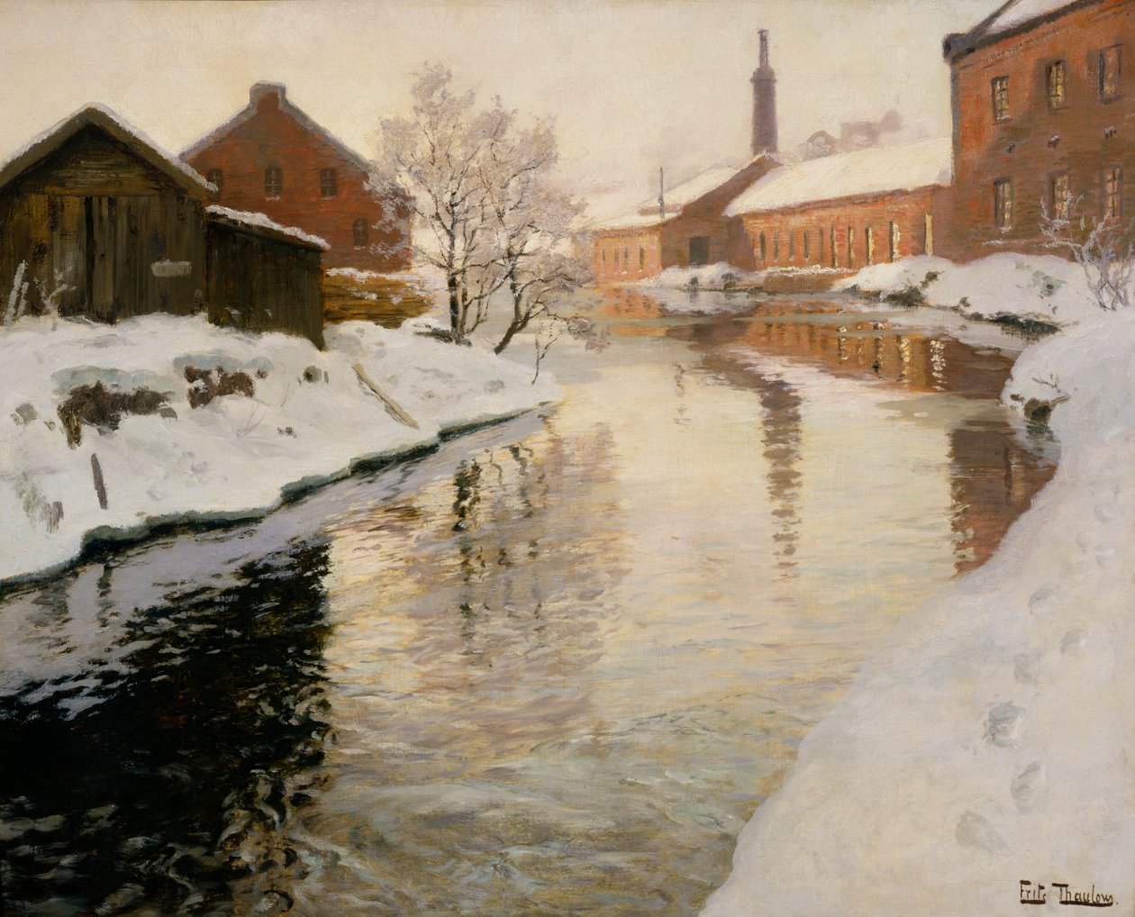 Lysaker könnyek alkotó: Fritz Thaulow