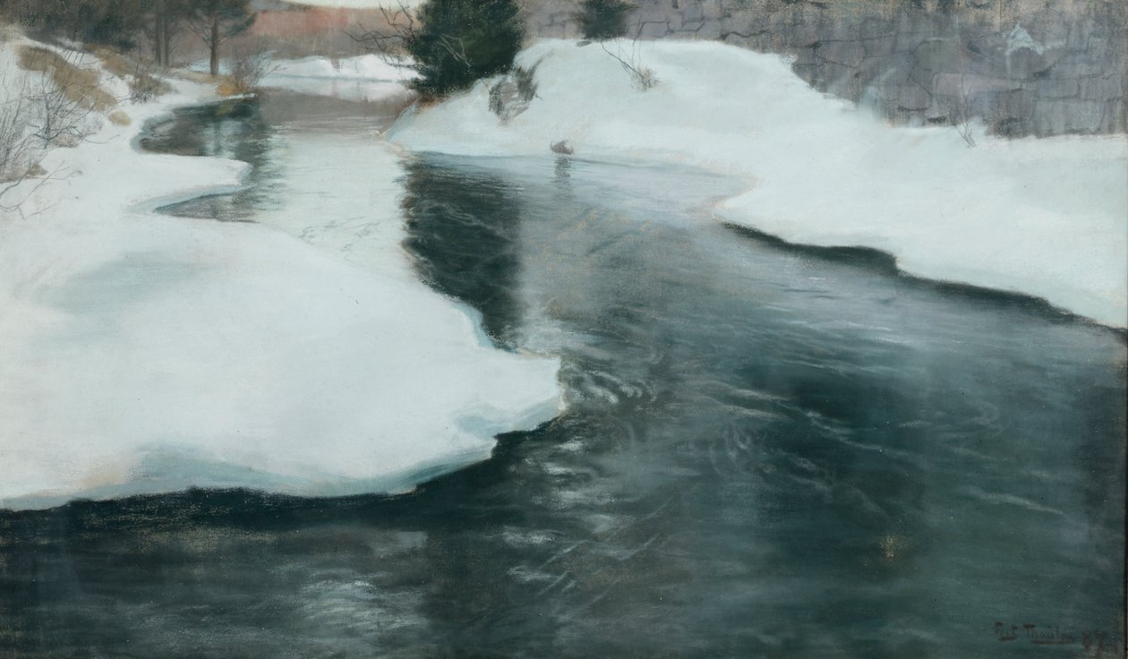 Tavaszi olvadás alkotó: Fritz Thaulow