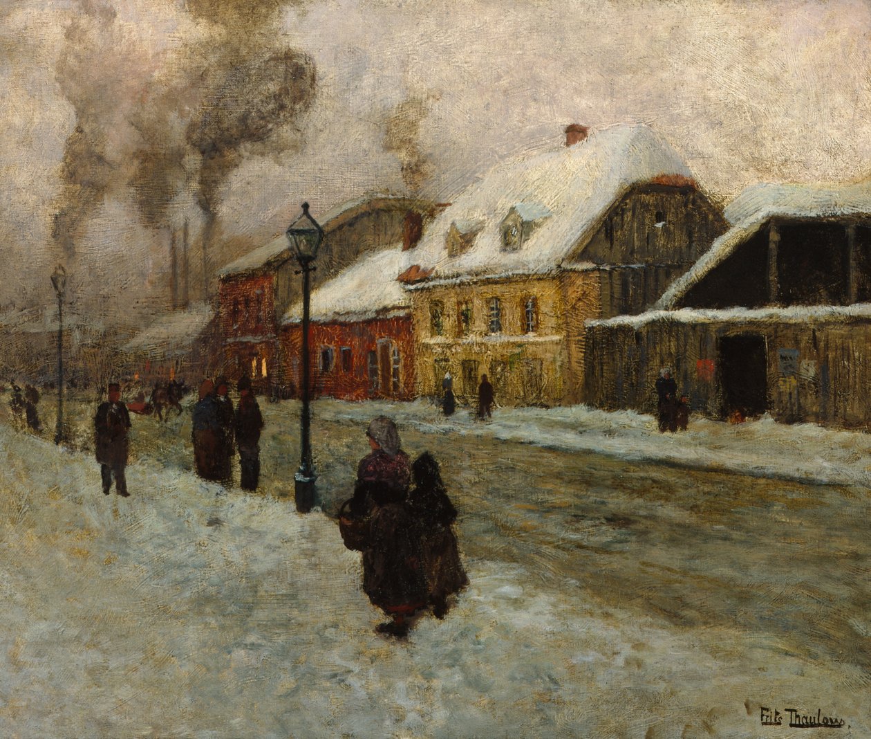 Utcaszakasz Grönlandtól (Oslo) alkotó: Fritz Thaulow