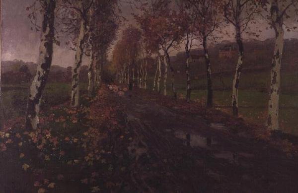 Az ezüst nyírfa sugárútja alkotó: Fritz Thaulow