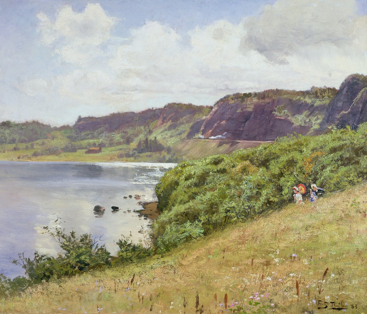 Két hölgy sétál a norvég vidéken, 1883 alkotó: Frits Thaulow