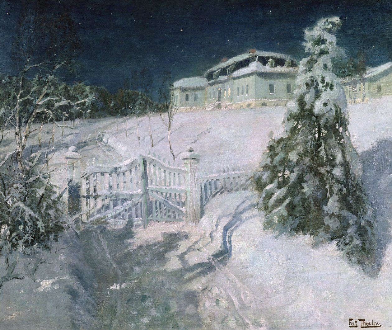 Cím nélkül (olaj, vászon) alkotó: Fritz Thaulow