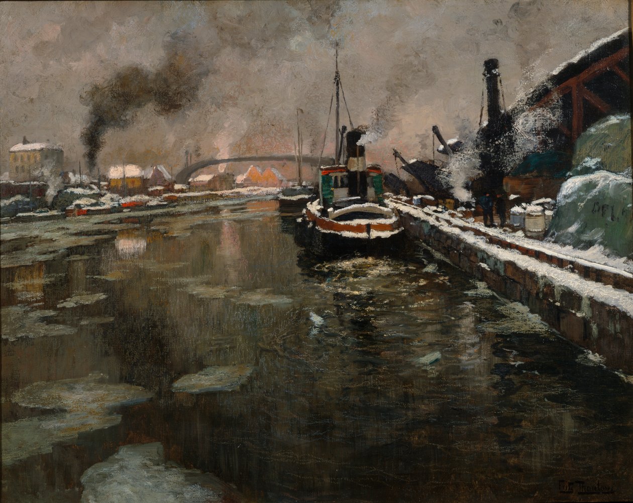 Cím nélkül, 1902 körül (olaj, vászon) alkotó: Fritz Thaulow