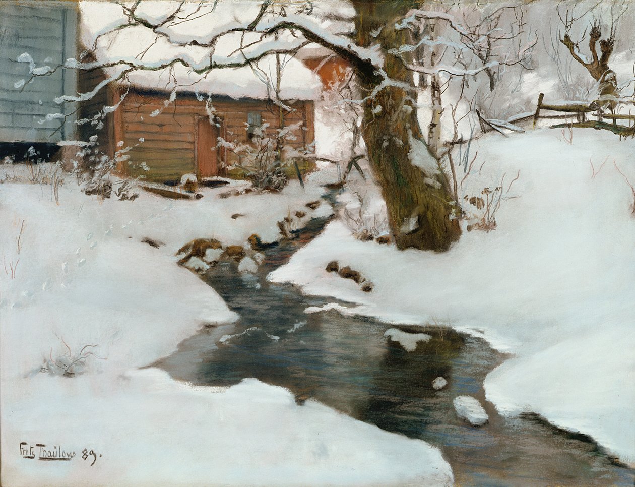 Tél a Stord-szigeten, 1889 alkotó: Frits Thaulow