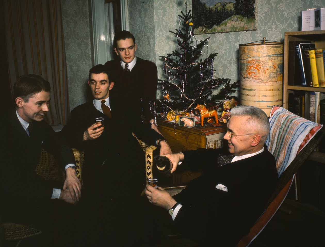Dr. Fritz Gustav Wentzel és felesége, Verna családja és otthona Drezdában, Németországban,... alkotó: Fritz Wentzel