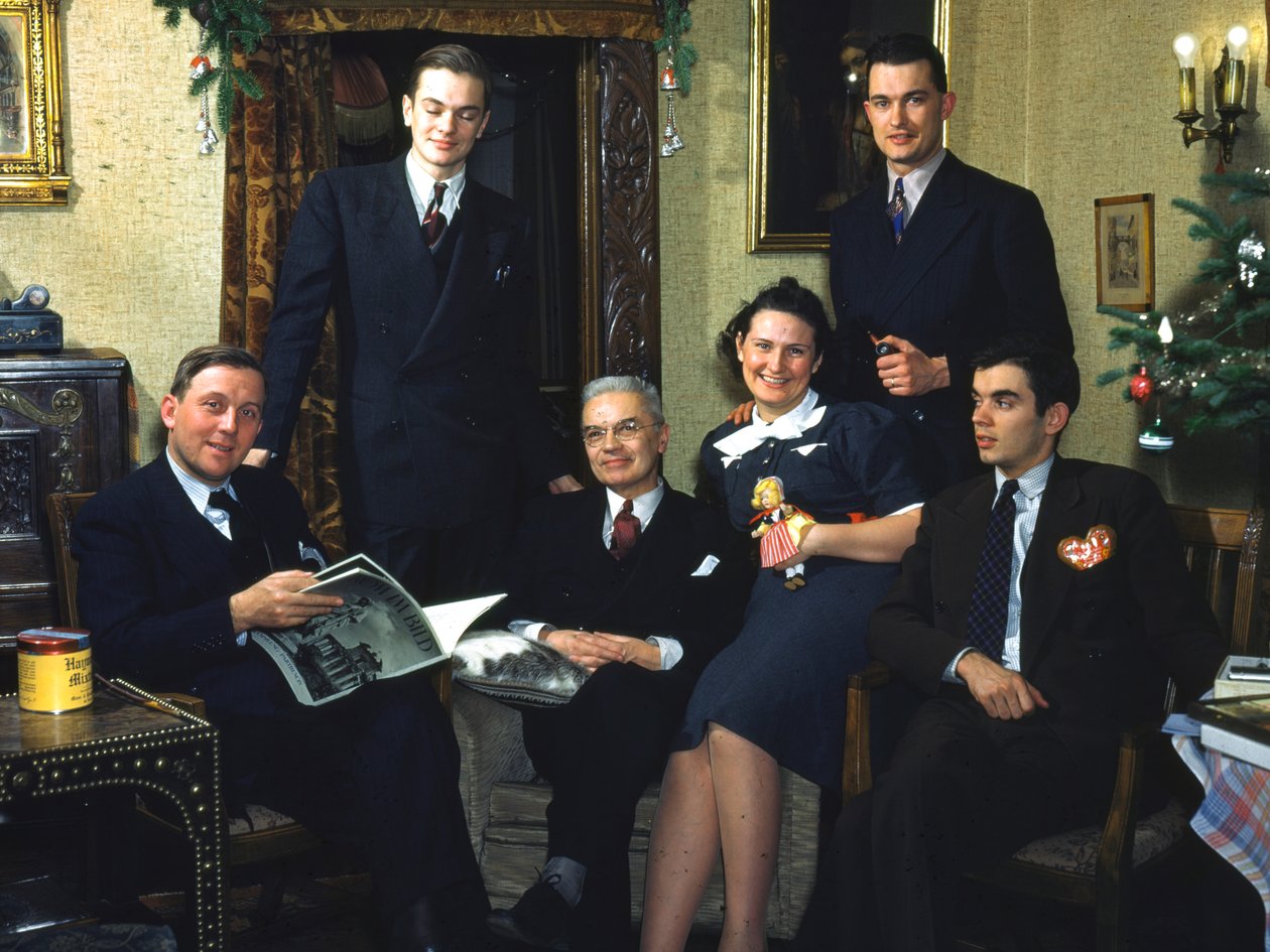Dr. Fritz Gustav Wentzel és felesége, Verna családja és otthona Drezdában, Németországban,... alkotó: Fritz Wentzel