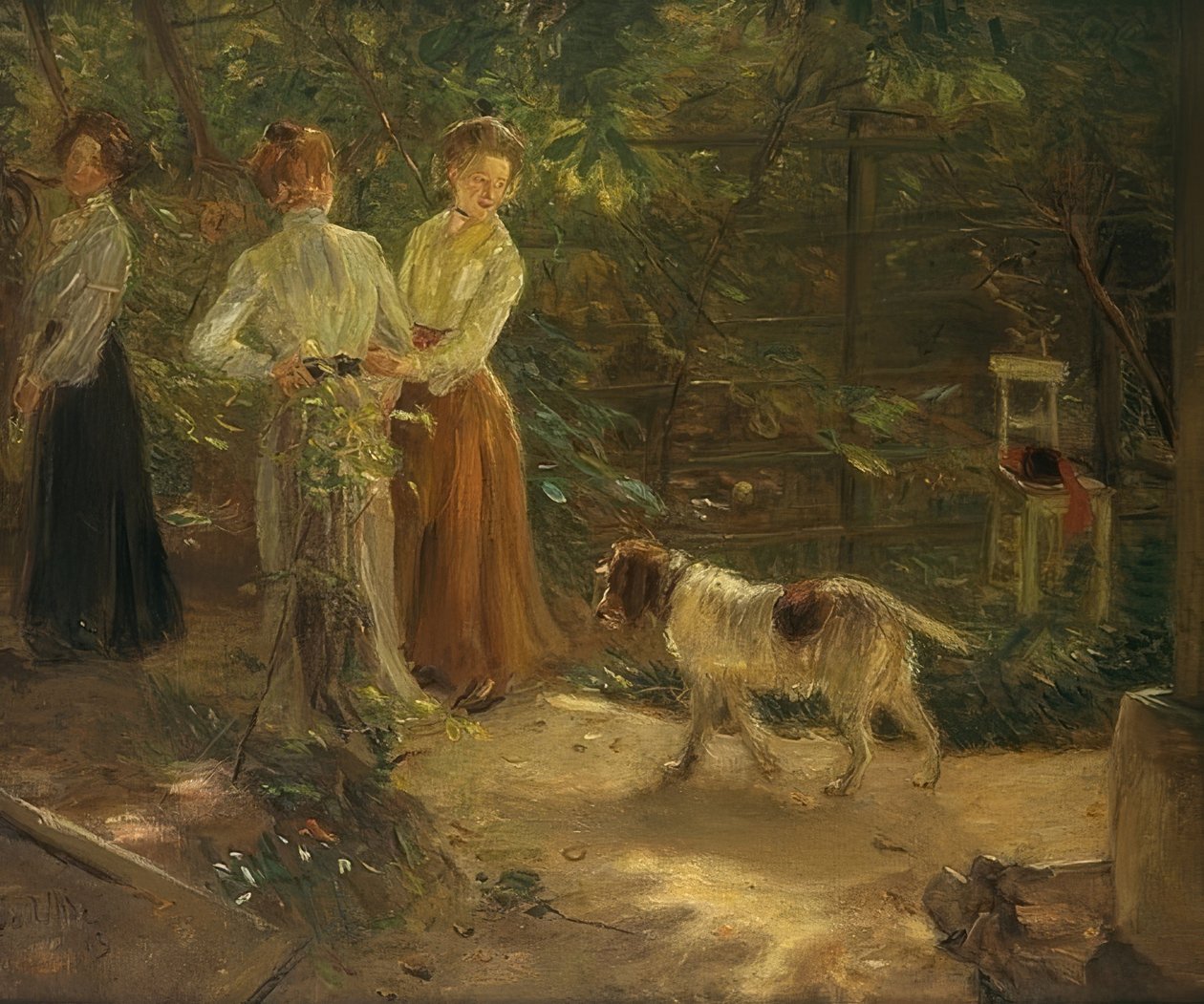 A kerti ösvény. 1903 alkotó: Fritz von Uhde