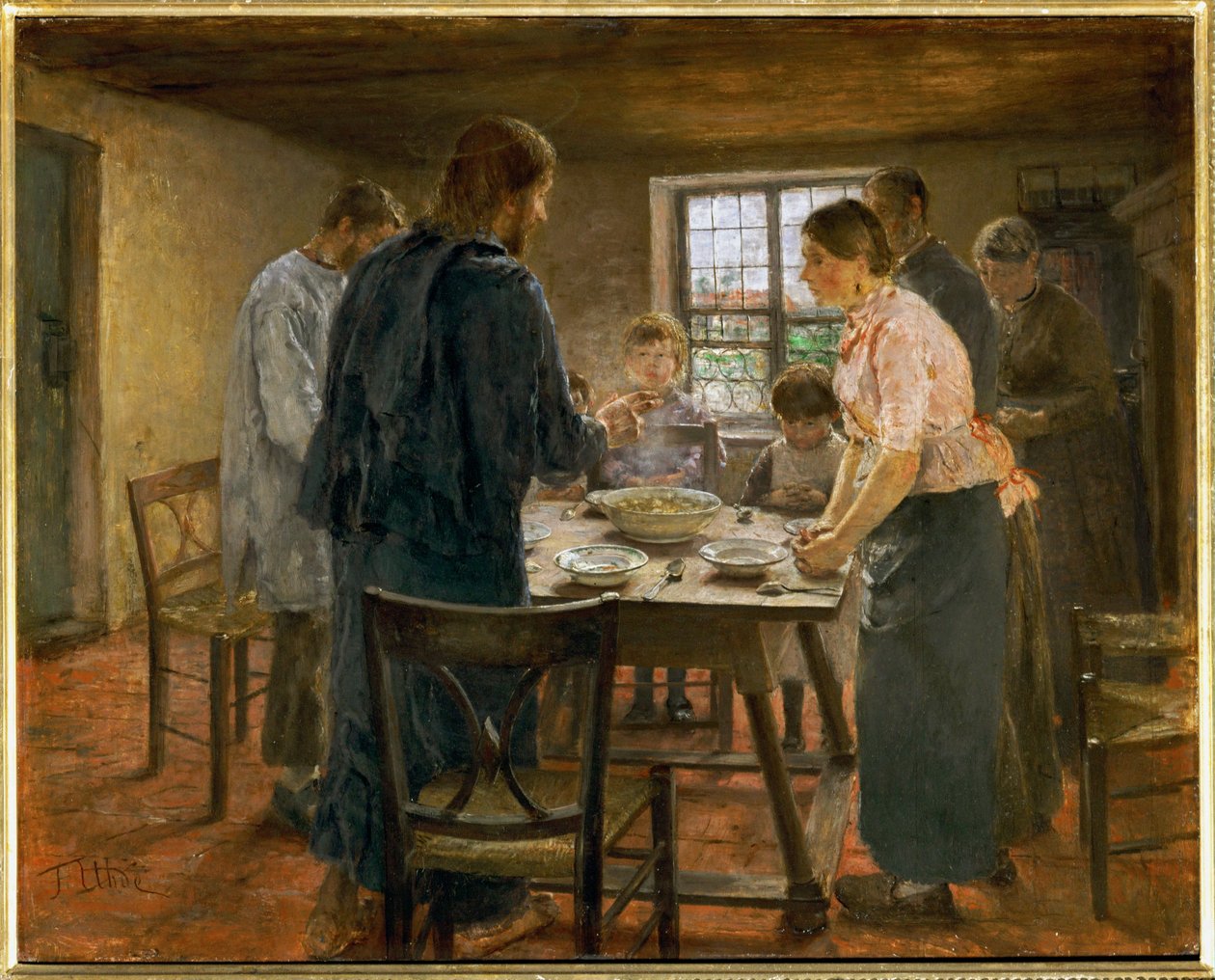 Krisztus a parasztok házában - Le Christ chez les paysans ... alkotó: Fritz von Uhde