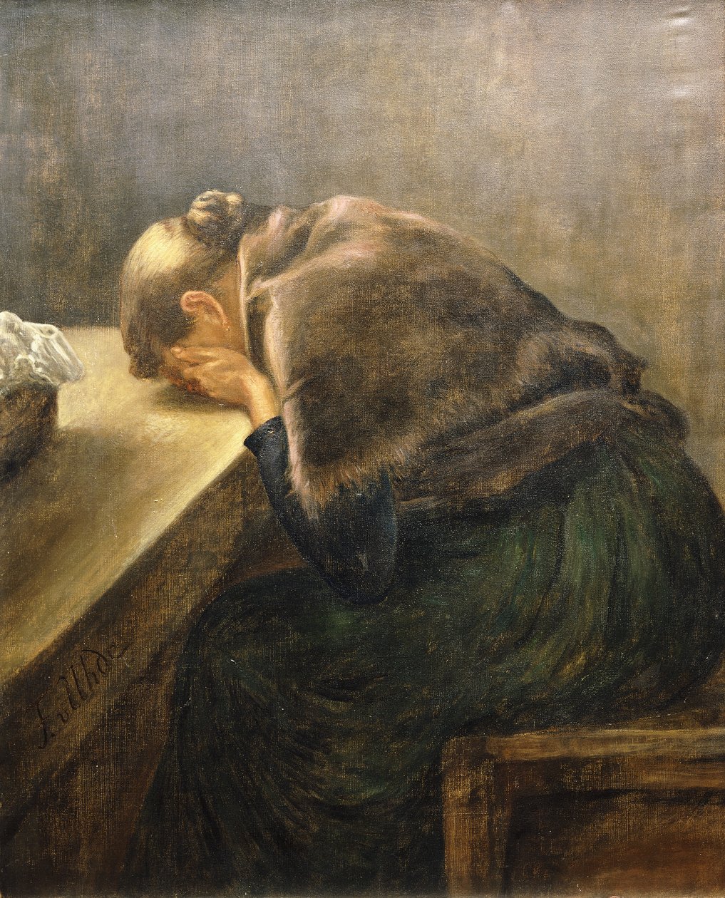 Gyász, alkotó: Fritz von Uhde