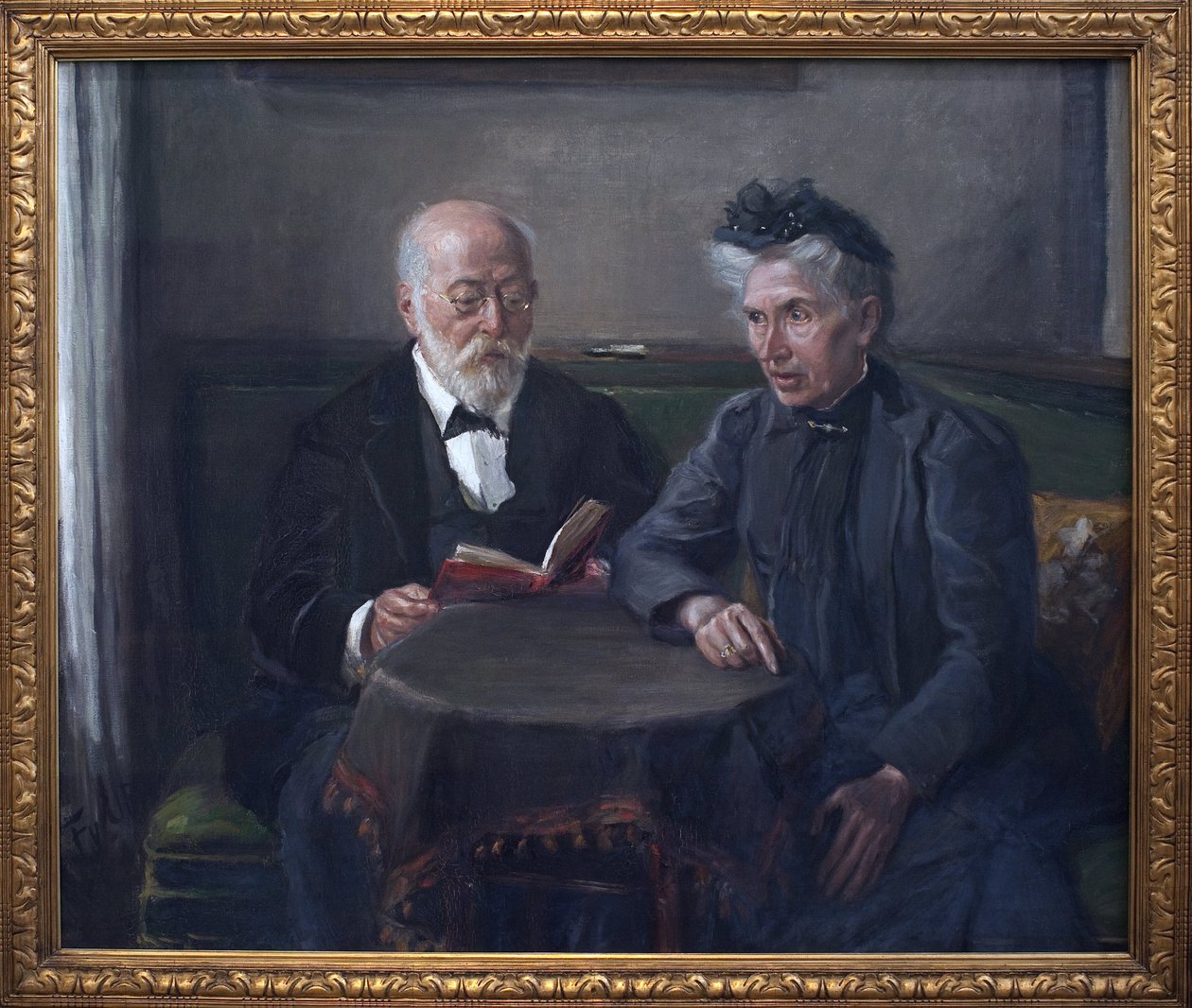 Gustav Hertz szenátor és felesége. Fritz von Uhde (1848-1911) festménye, olaj, vászon alkotó: Fritz von Uhde