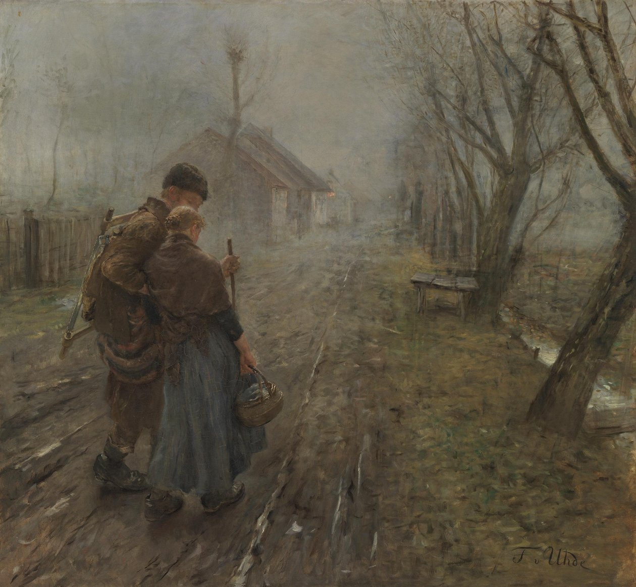 A nehéz út. Eredeti cím: Átmenet Betlehembe. alkotó: Fritz von Uhde