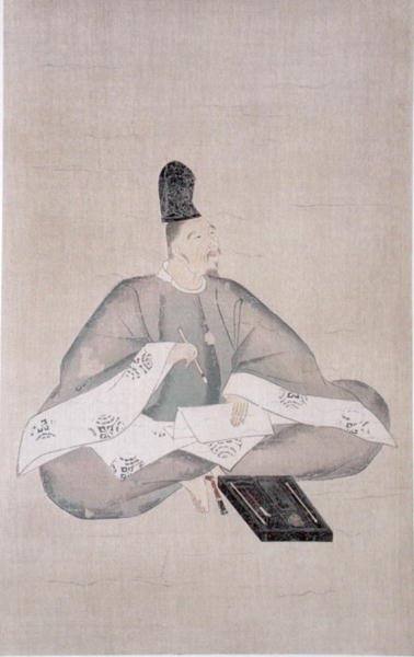 A költő, Akahito, a Kokkából alkotó: Fujiwara  Nobuzane