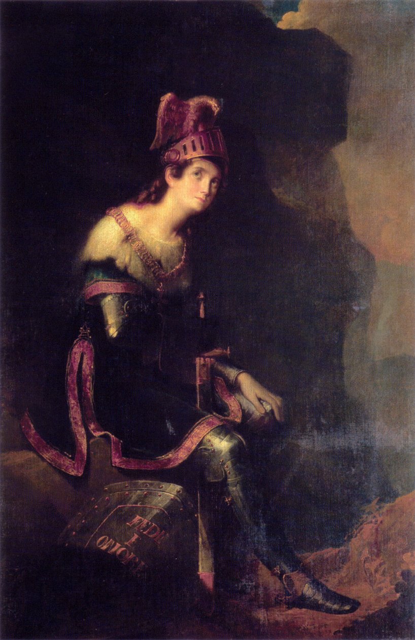 Zinaida Alekszandrovna Volkonszkaja hercegnő portréja 1792-1862 Tancred szokásában alkotó: Fyodor Antonovich Bruni