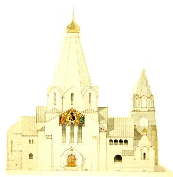 Tervezés a balakovoi templomhoz alkotó: Fyodor Shekhtel