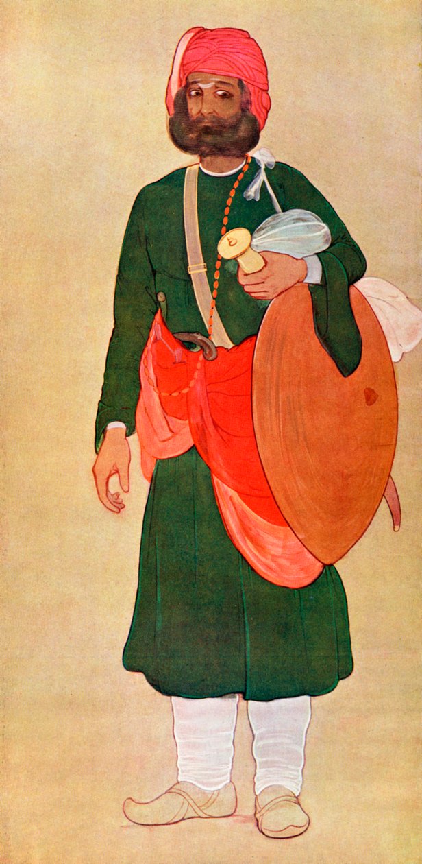 „A rádzsput harcos a háborús csoportból”, 1929. alkotó: Fyzee Rahamin