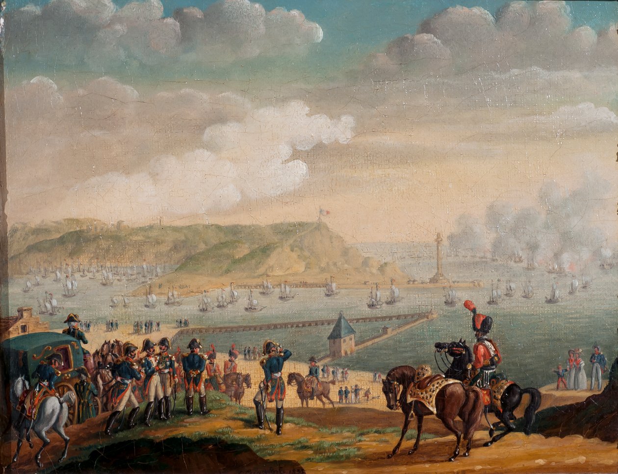 Napóleon érkezése a Bolorgue-i táborba, 1835 alkotó: G. Beaufort