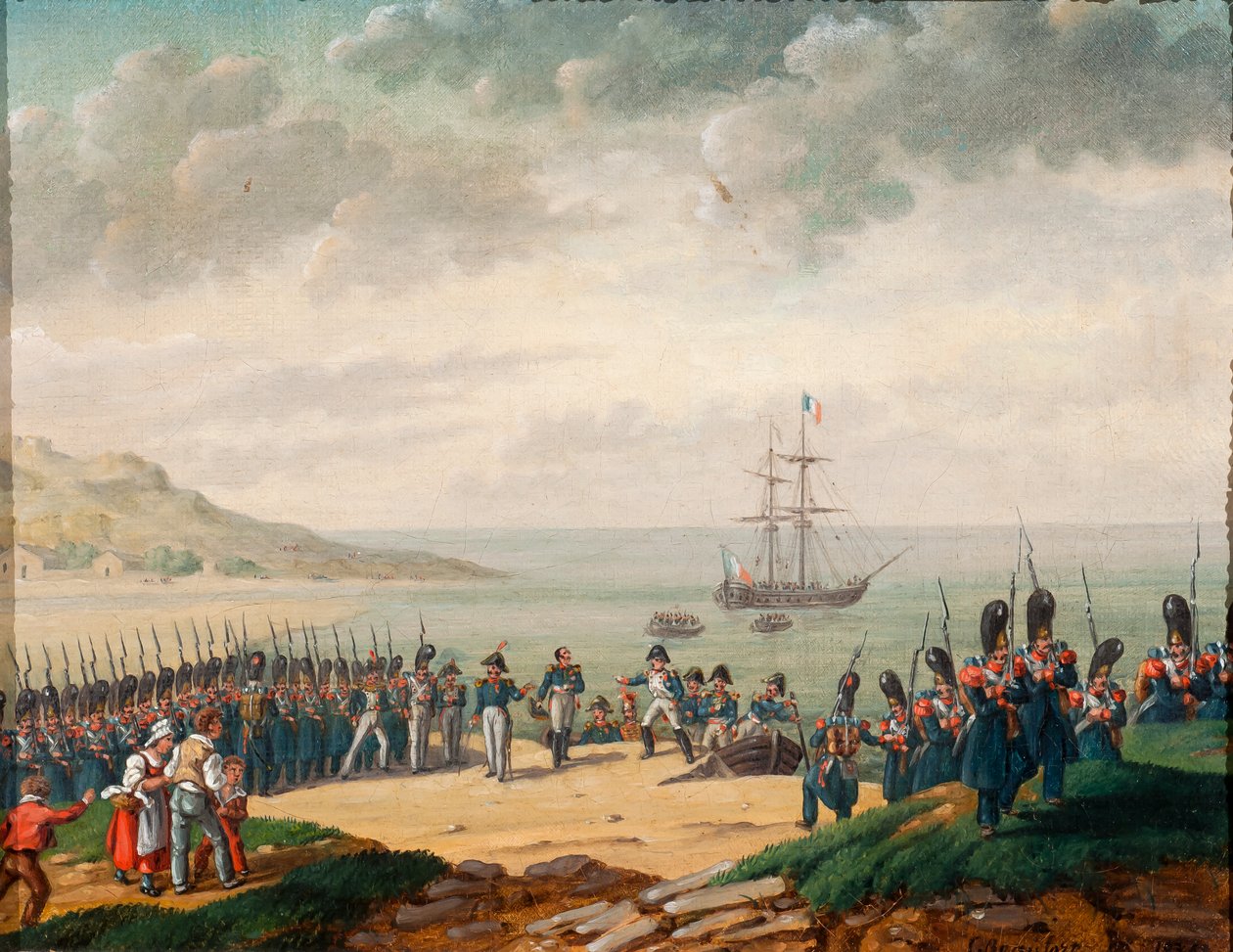 Napóleon partra száll Cannes-ban, 1815, 1835 alkotó: G. Beaufort