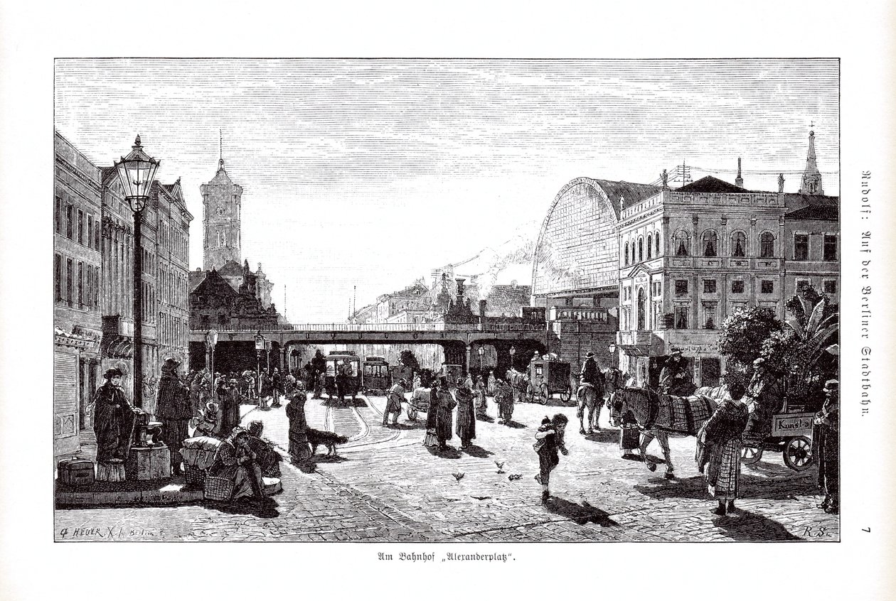 Az Alexanderplatz állomáson alkotó: G. Heuer