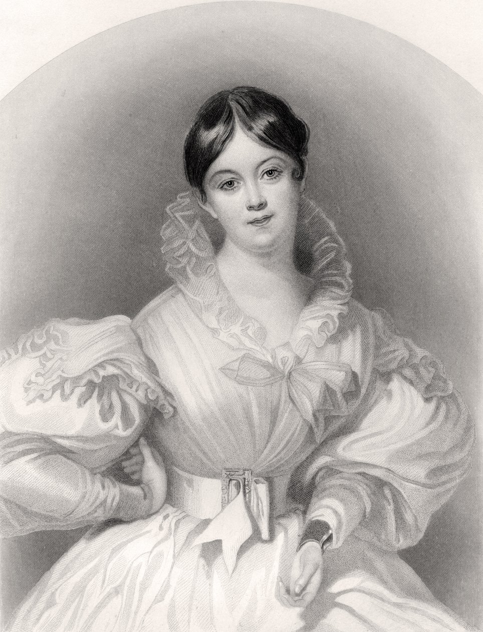 Letitia Elizabeth Landon, J. Thompson metszet, a „The National Portrait Gallery, Volume IV” című művéből, 1820 körül megjelent alkotó: G. Machse