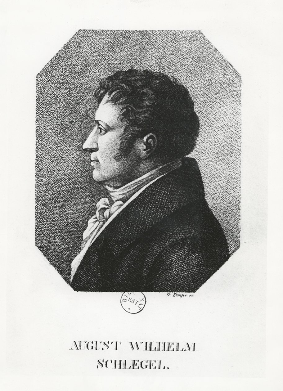August Wilhelm Schlegel alkotó: G. Zumpe