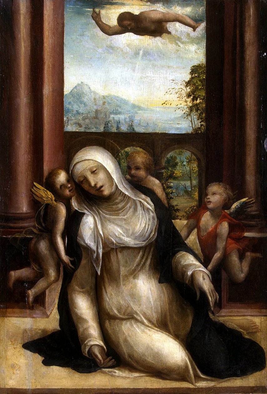 Sienai Szent Katalin megbélyegzése és ájulása alkotó: Giovanni Antonio Bazzi Sodoma