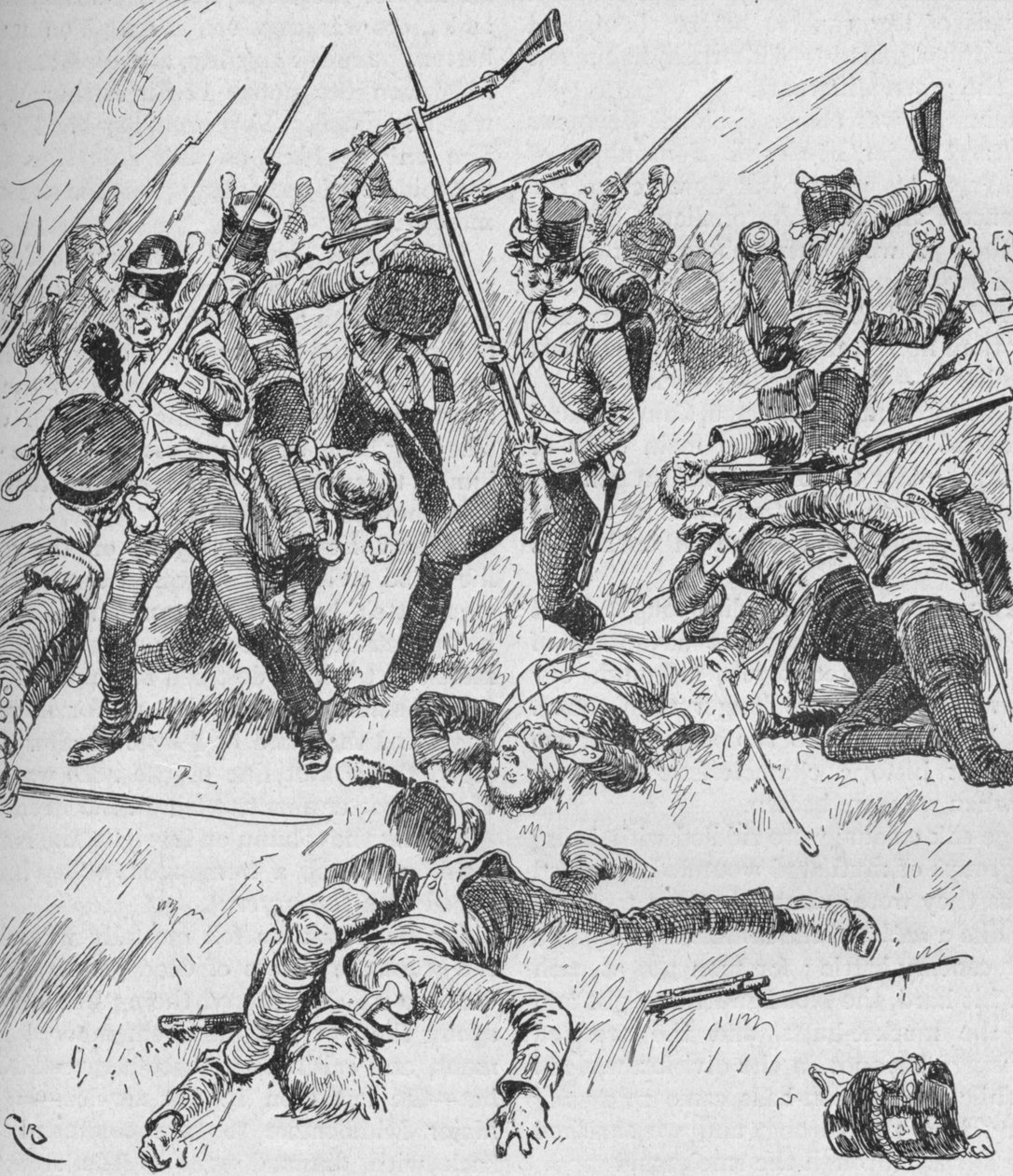 Minden formáció elveszett, és minden ember harcolt önmagáért, 1902 alkotó: GB
