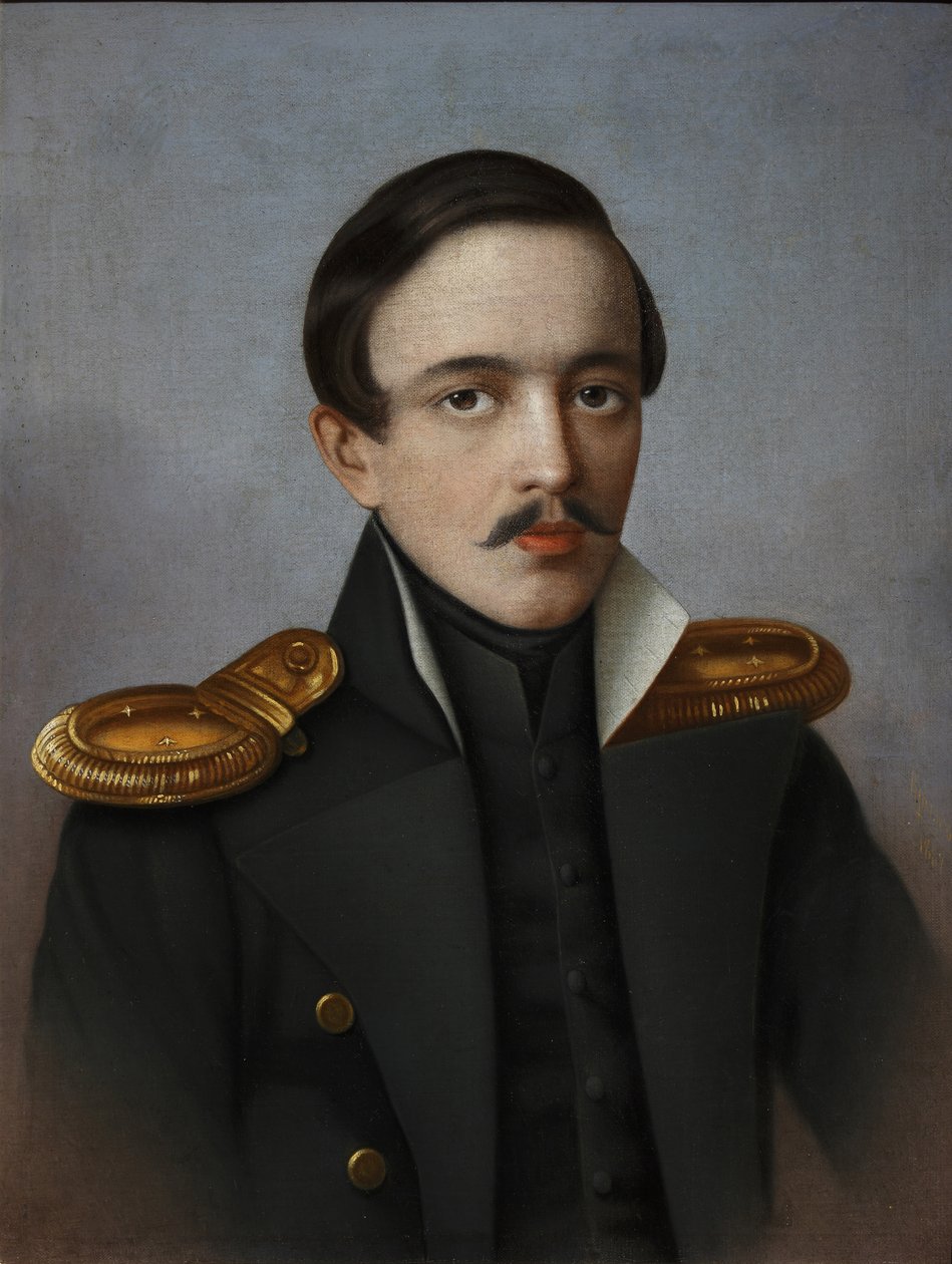 Mihail Lermontov költő portréja 1814-1841, 1887 alkotó: G.F. Krylov