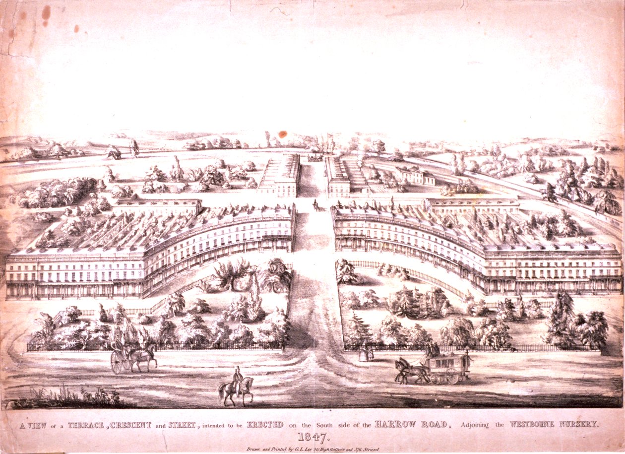 Harrow Road, Paddington, 1847 alkotó: G.L. Lee