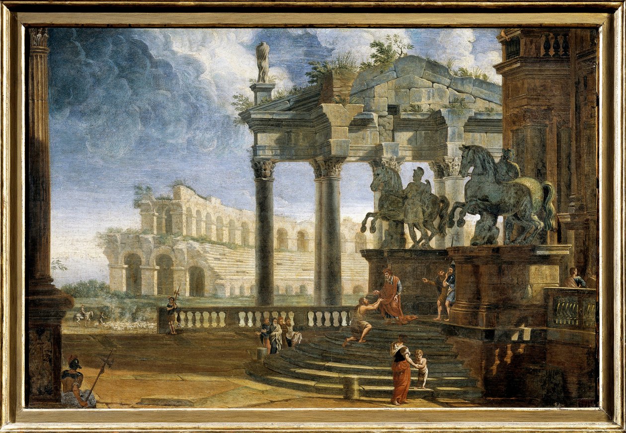 Campidoglio palota, festmény alkotó: G.P. (workshop of) Pannini or Panini