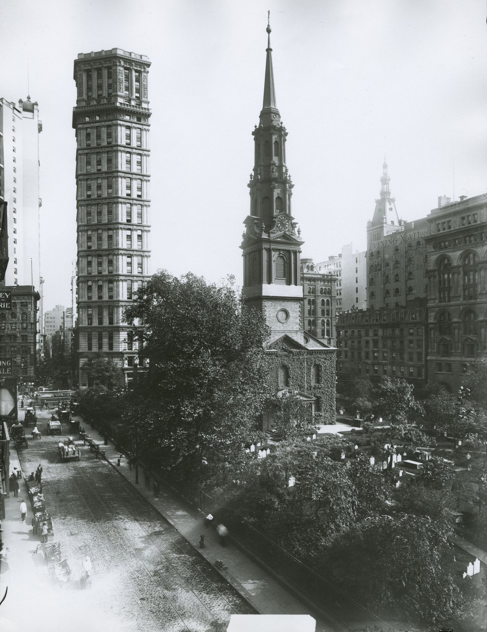 St Pauls Chapel, Vesey és Church Streets, New York City alkotó: G.P. Hall und Sohn