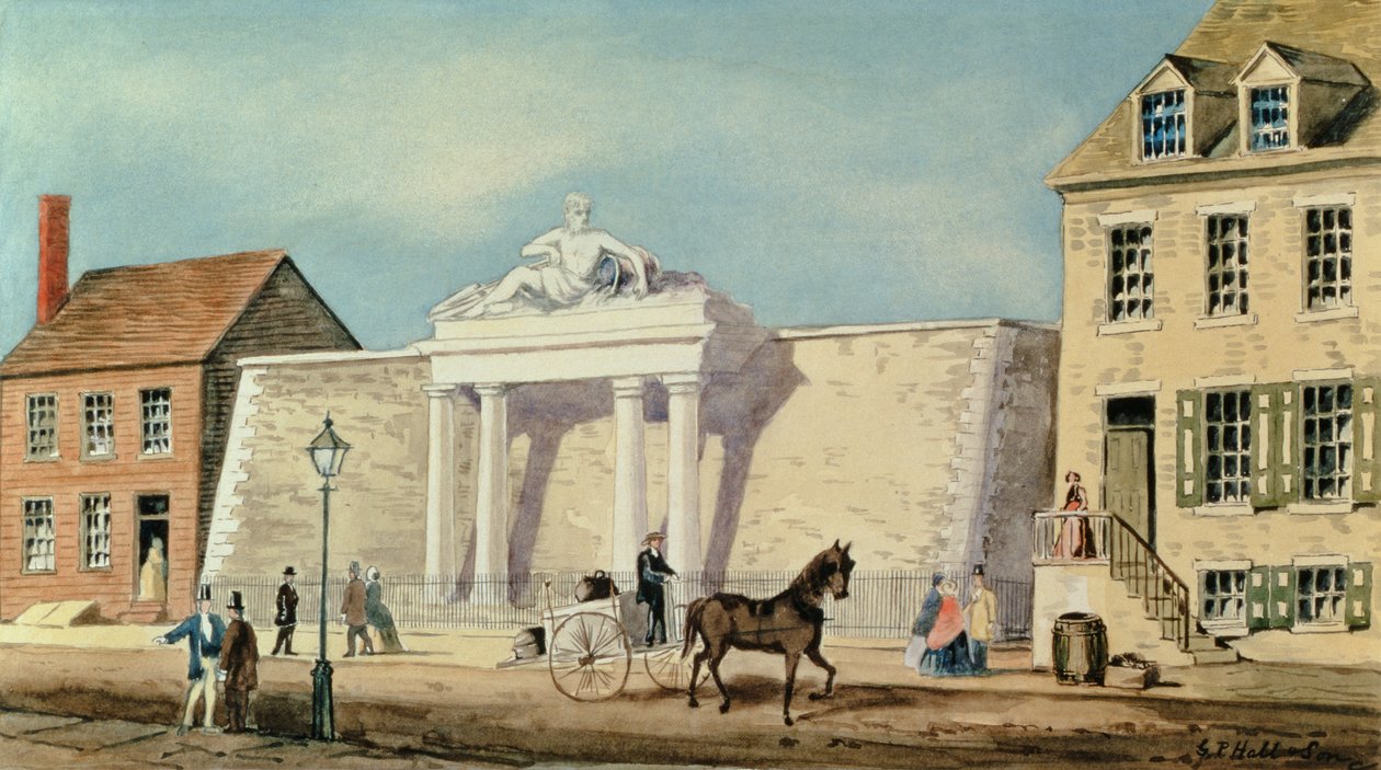 The Manhattan Company Reservoir, 1825 alkotó: G.P. Hall und Sohn