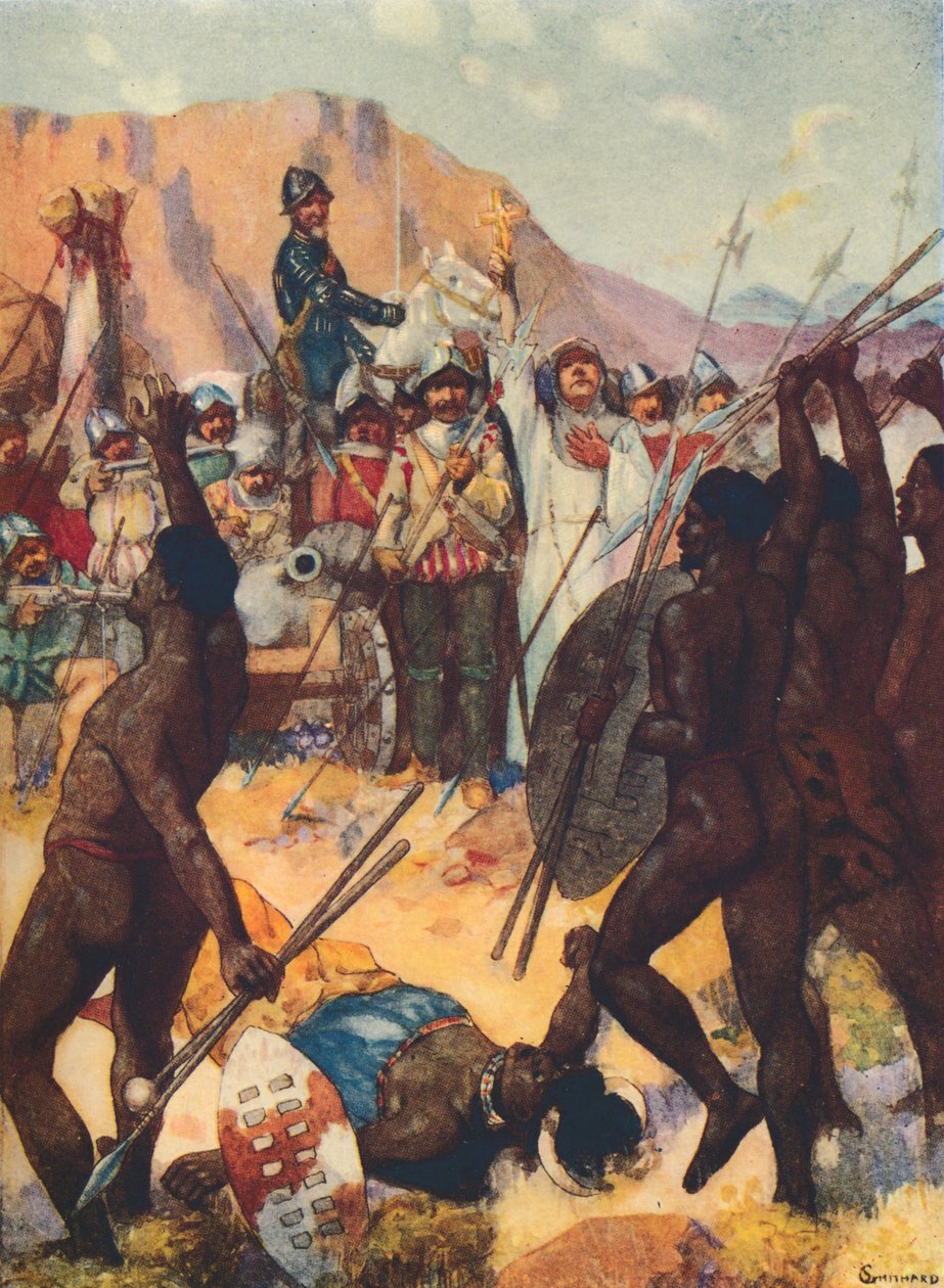 Barreto harcol a kafirok ellen, 1909 alkotó: GS Smithard